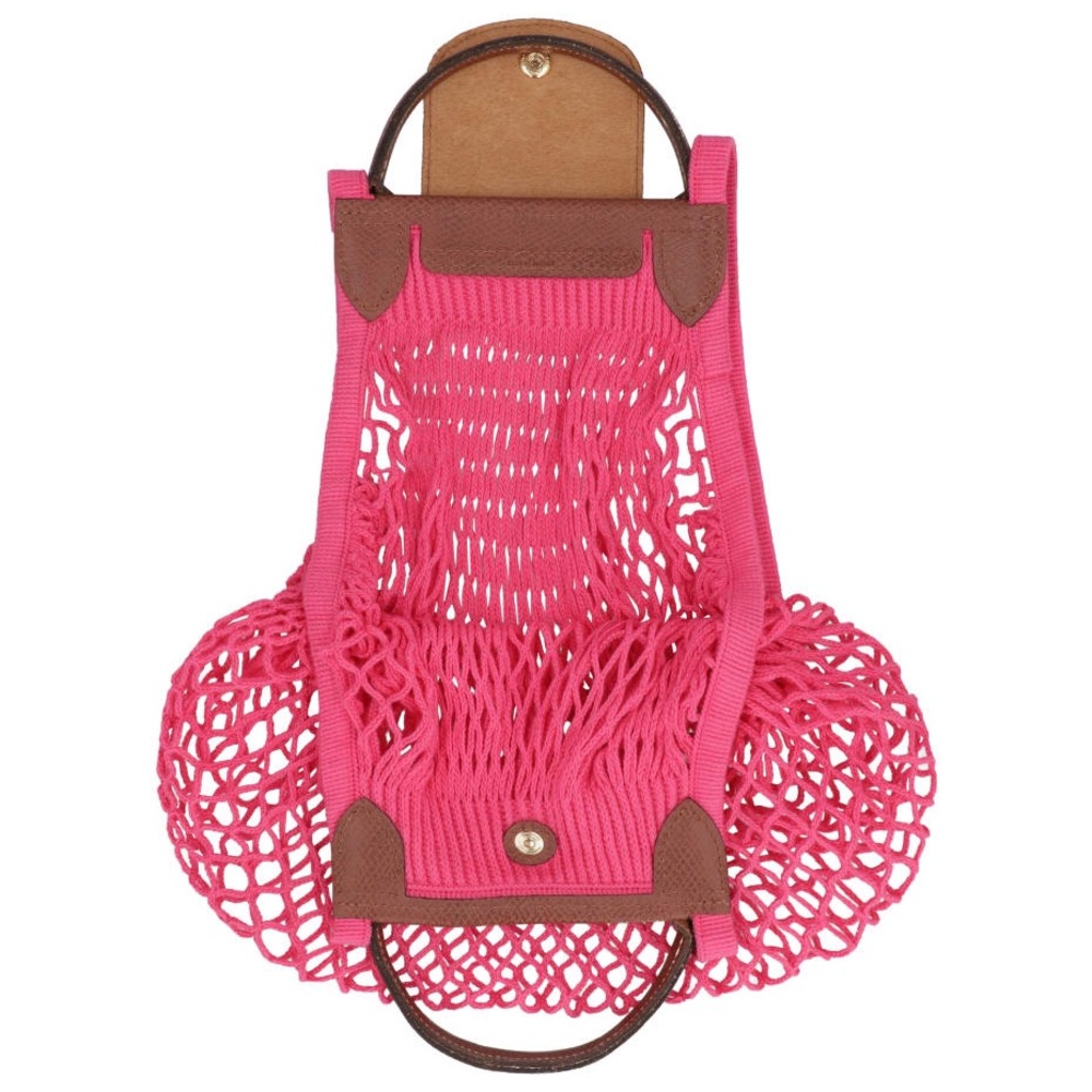 NWT Longchamp Le Pliage Filet Knit L Mesh Bag in Candy Pink - Picture 5 of 16